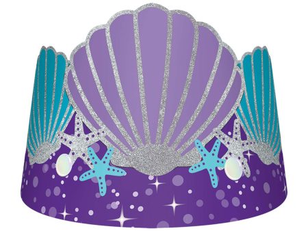 Mermaid Wishes Paper Crowns 8pcs Fashion