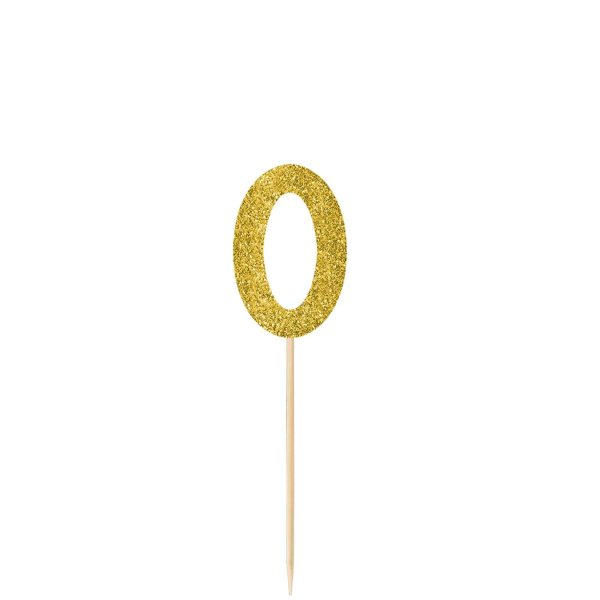 #0 Gold Small Glitter Pick Supply