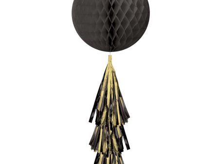 Black Honeycomb Ball With Foil Tail Discount