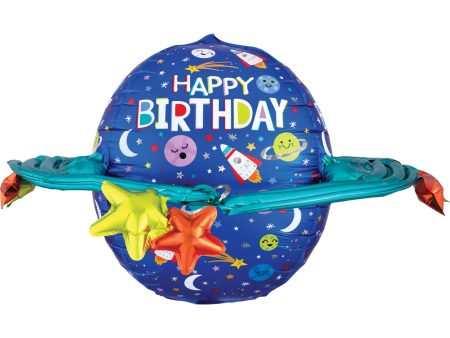 Happy Birthday Colorful Galaxy Ultrashape Balloon 73x50cm Cheap