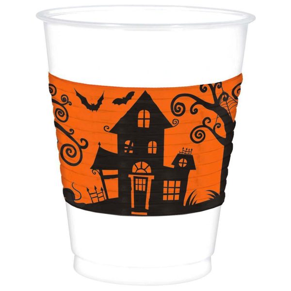 Frightfully Fancy Plastic Cups 16oz, 25pcs Fashion