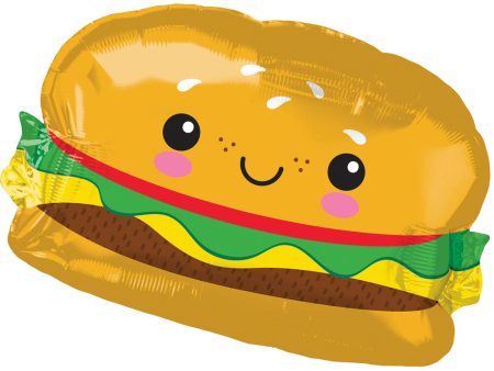 Hamburger SuperShape Foil Balloon 66x45cm on Sale