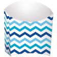 Blue Paper Mini Chevron Snack Container 24pcs Hot on Sale