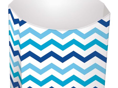 Blue Paper Mini Chevron Snack Container 24pcs Hot on Sale