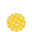 Yellow Sunshine Dots Round Party Paper Plates 7in 8pcs Discount