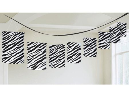 Zebra Paper Lantern Garland 12ft For Sale