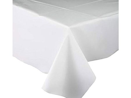 Frosty White Plastic Table Cover 54 x 108in Sale