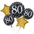 Sparkling Birthday 80 Balloon Bouquet 5pcs Online Sale