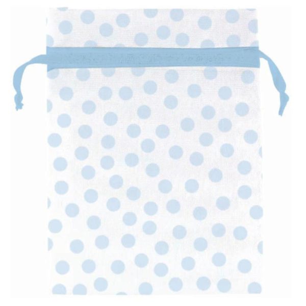 Blue Dots Organza Bags 12pcs Online Hot Sale