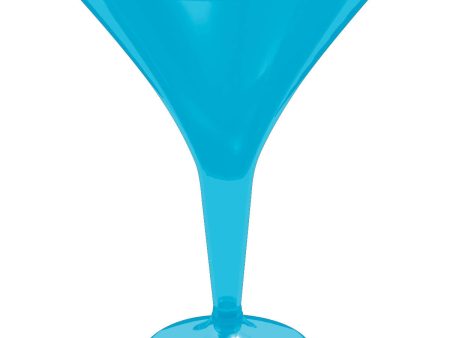 Blue Martini Glasses 8oz, 20pcs Fashion