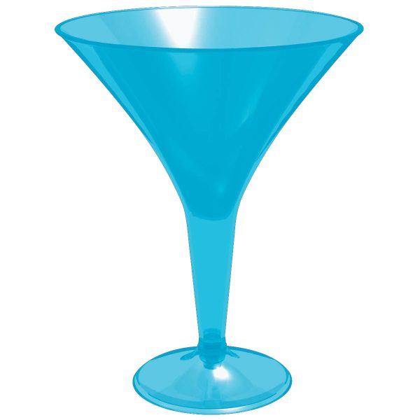 Blue Martini Glasses 8oz, 20pcs Fashion