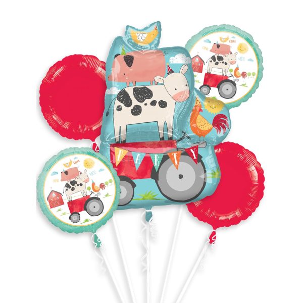 Barnyard Birthday Balloon Bouquet 5pcs Online Hot Sale