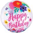 Birthday Floral Fun Confetti Balloon 71cm Online Sale