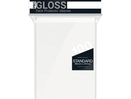 Ultra Pro - PRO-Gloss 100ct Standard Deck Protector® sleeves: White For Cheap