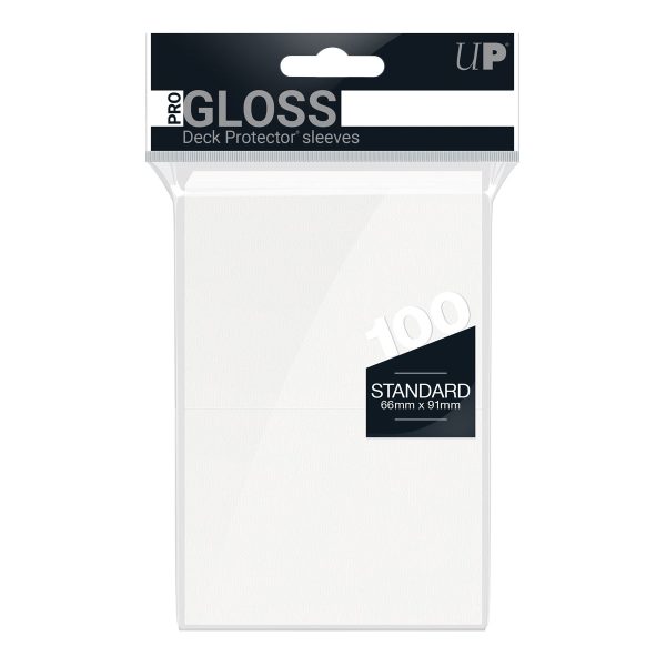 Ultra Pro - PRO-Gloss 100ct Standard Deck Protector® sleeves: White For Cheap