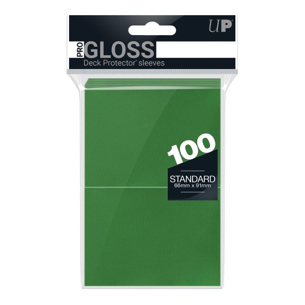 Ultra Pro - PRO-Gloss 100ct Standard Deck Protector® sleeves: Green For Cheap