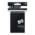 Ultra Pro - PRO-Gloss 50ct Standard Deck Protector® sleeves: Black on Sale