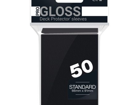 Ultra Pro - PRO-Gloss 50ct Standard Deck Protector® sleeves: Black on Sale