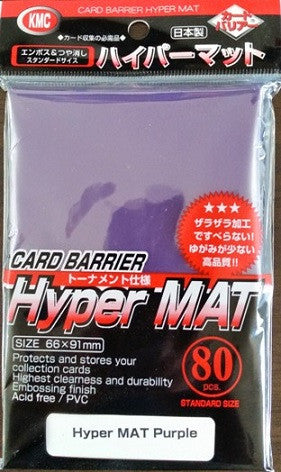 KMC Card Barrier: Hyper Matte Sleeves - Purple (80) For Sale