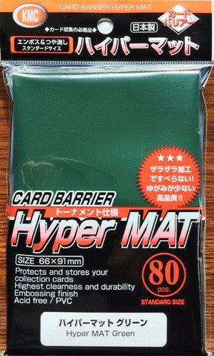 KMC Card Barrier: Hyper Matte Sleeves - Green (80) Supply